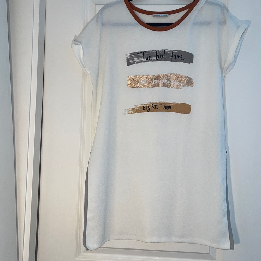 Long Zara shirt with side slits